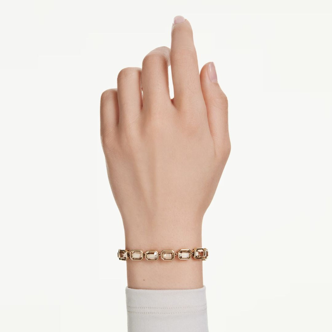 Swarovski Millenia rannekoru, keltakullanväri ja ruskeat kristallit 5720912