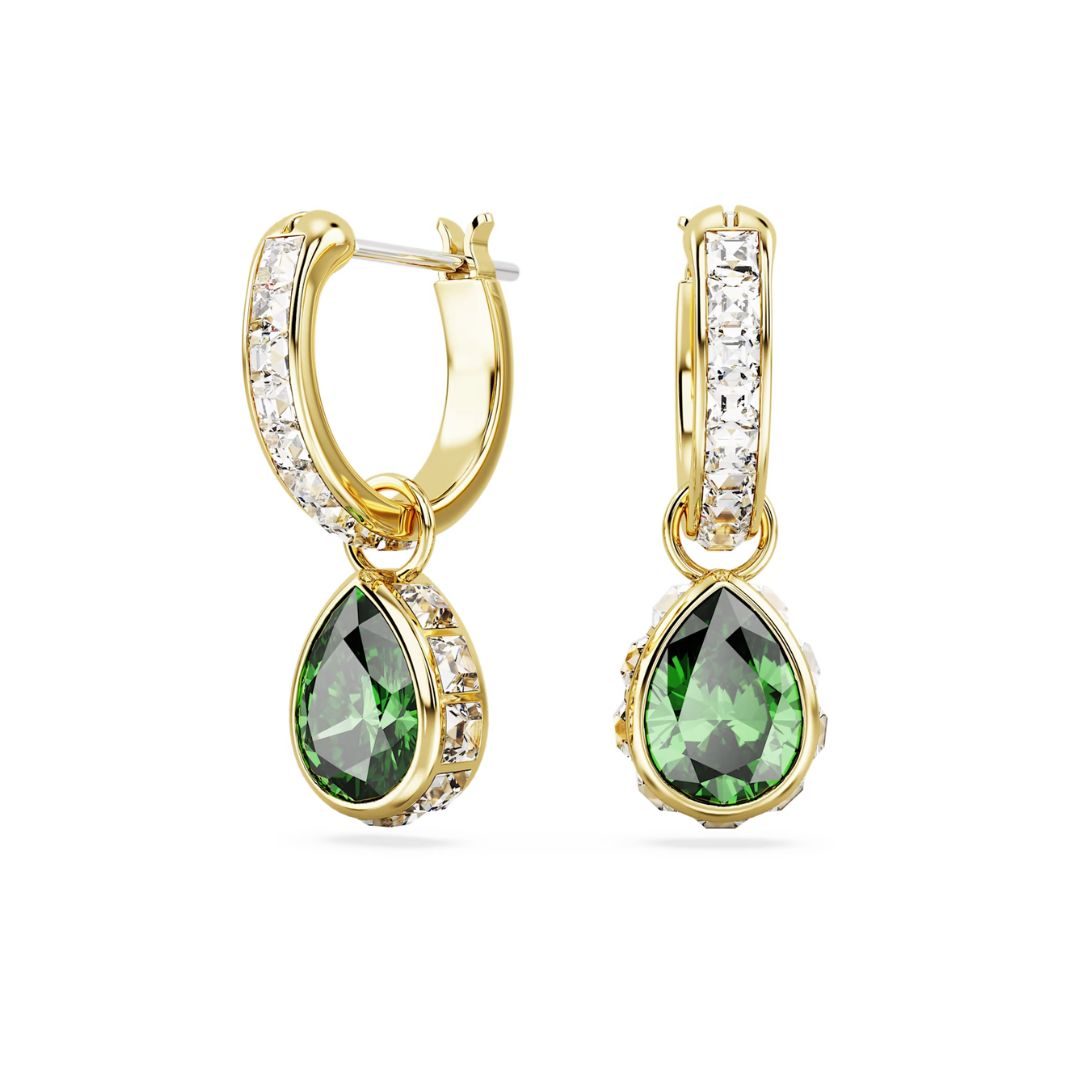 Swarovski Stilla korvakorut, keltakullanväri ja vihreät kristallit, 5662922