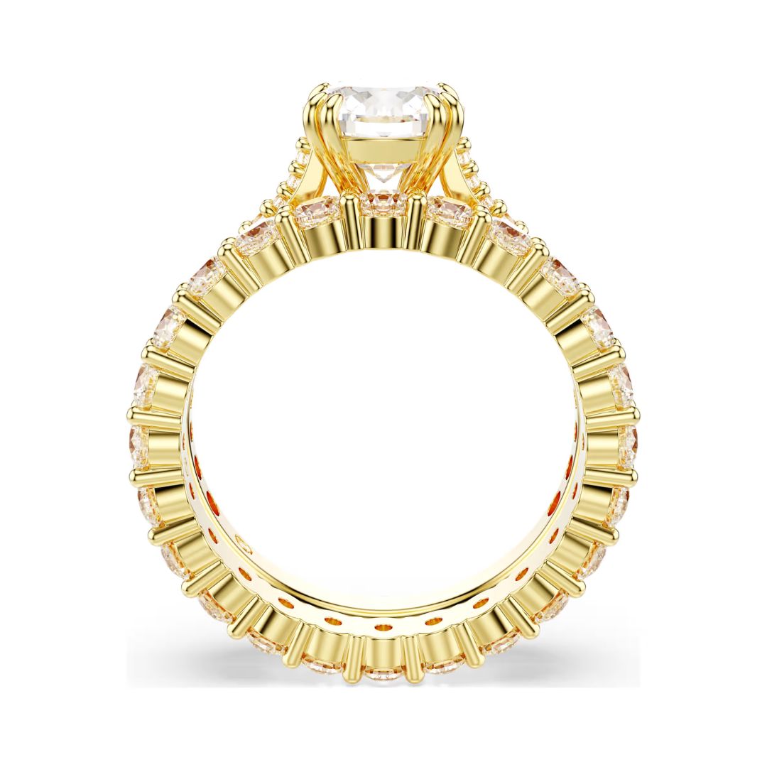 Swarovski Stilla sormus, keltakullanvärinen ja kirkkaat kristallit