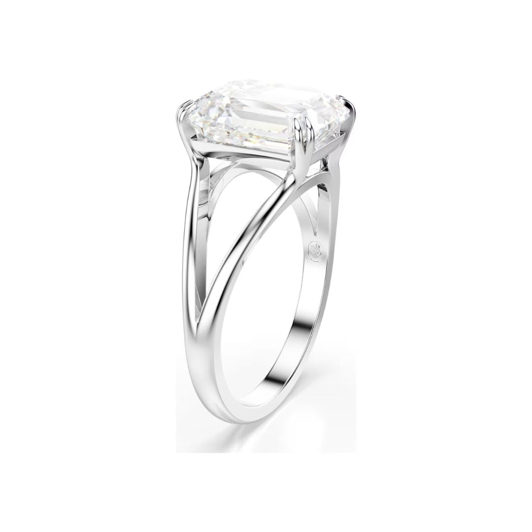 Swarovski Stilla sormus, vaalea metalli ja kirkas kristalli