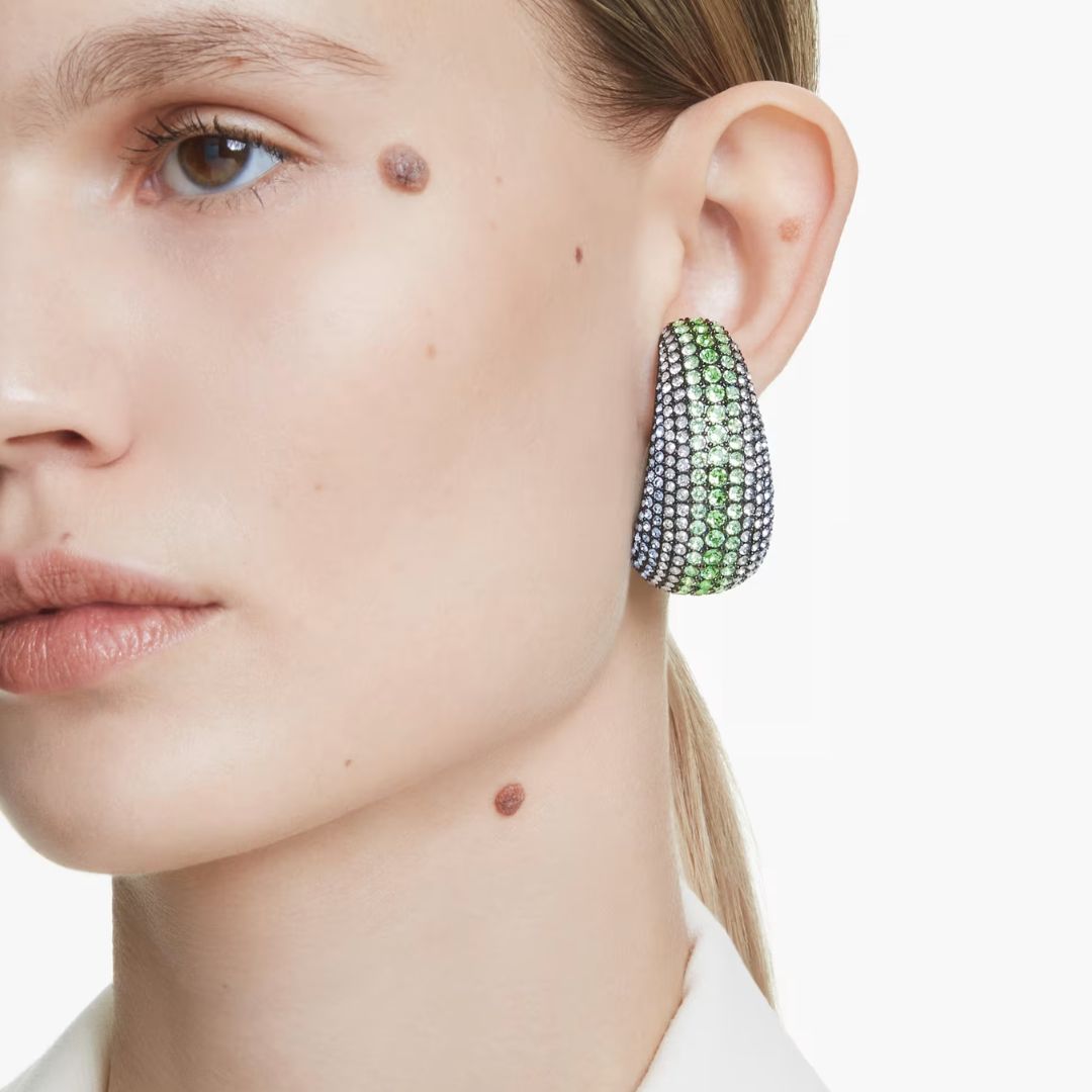 Swarovski Sublima Clip korvakorut, isot, tumma metalli ja eri väriset kristallit 5689592