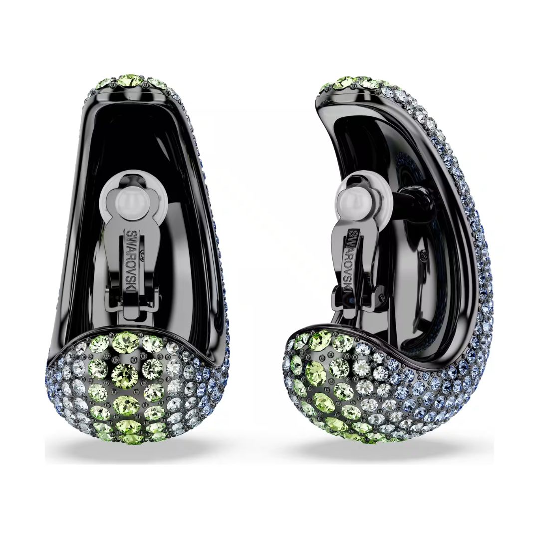 Swarovski Sublima Clip korvakorut, isot, tumma metalli ja eri väriset kristallit 5689592