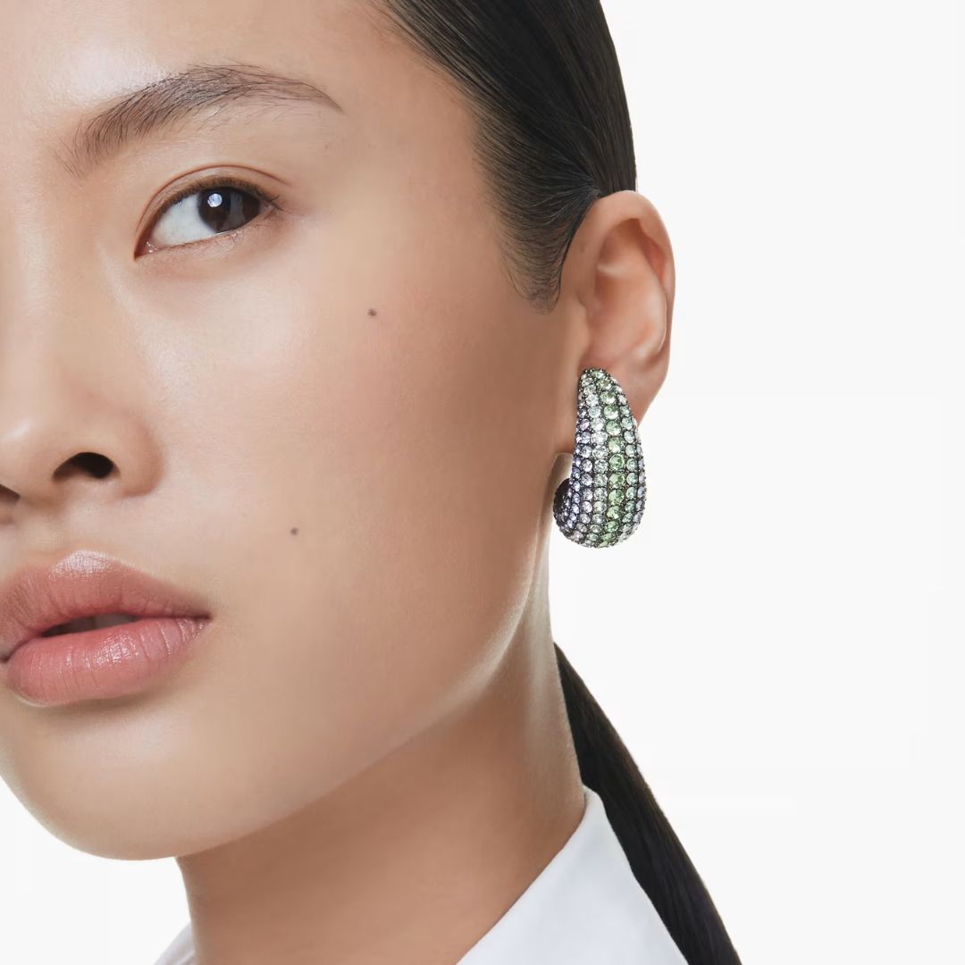 Swarovski Sublima Clip korvakorut, tumma metalli ja eri väriset kristallit 5692111