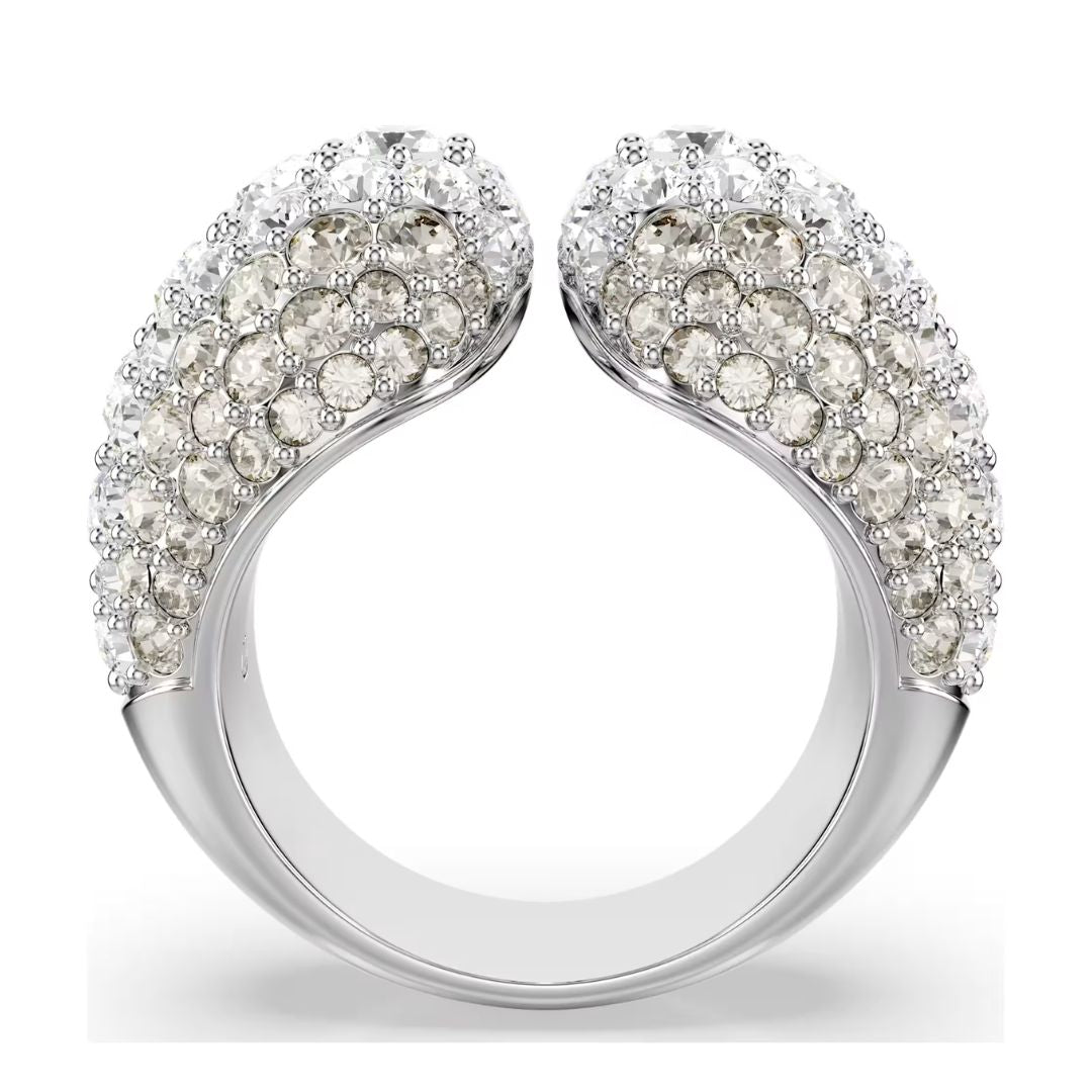 Swarovski Sublima sormus, vaalea metalli ja kirkas kristalli