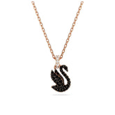 Swarovski Swan riipus, ruusukullanväri ja mustat kristallit 5678046