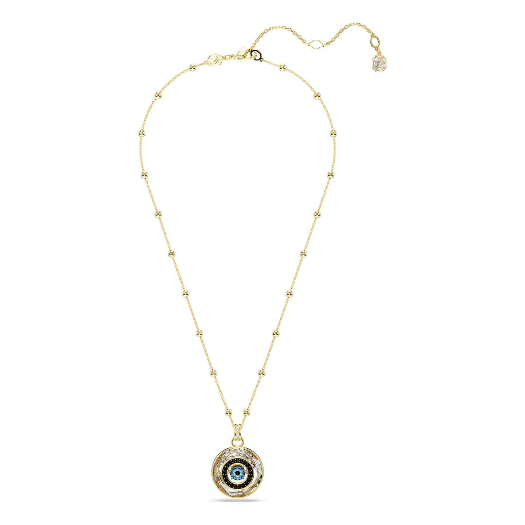 Swarovski Symbolica Evil Eye riipus, keltakullanvärinen ja eri väriset kristallit 5692166