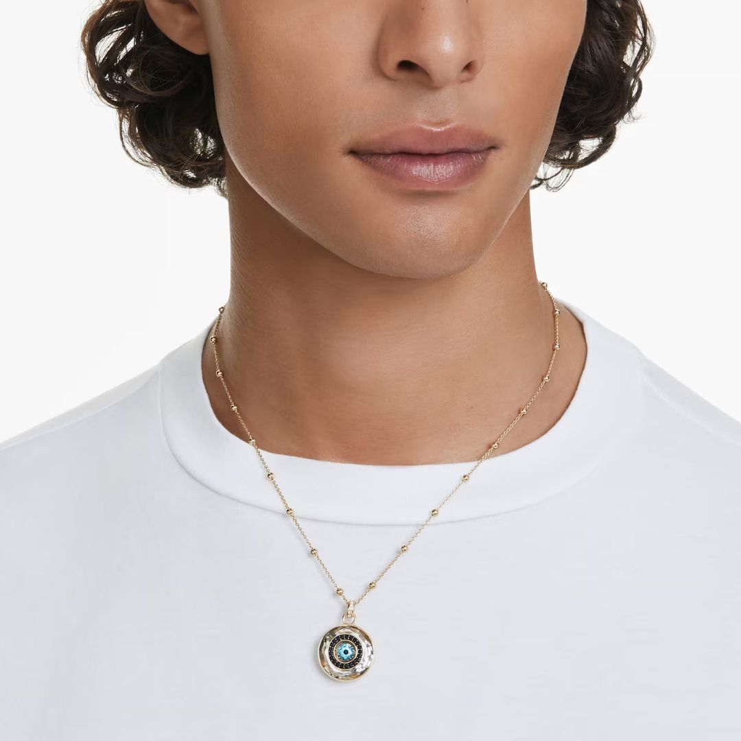Swarovski Symbolica Evil Eye riipus, keltakullanvärinen ja eri väriset kristallit 5692166