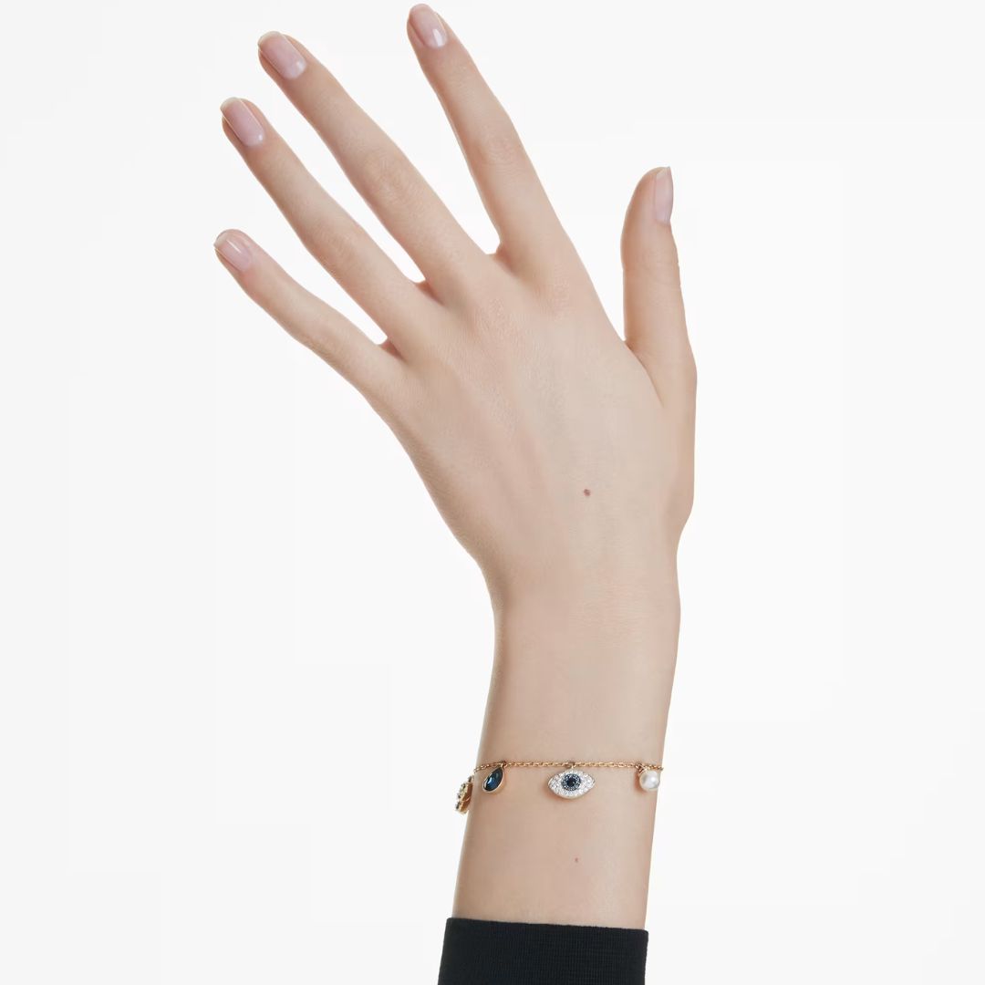 Swarovski Symbolica rannekoru, keltakullanvärinen ja eri väriset kristallit, 5692162