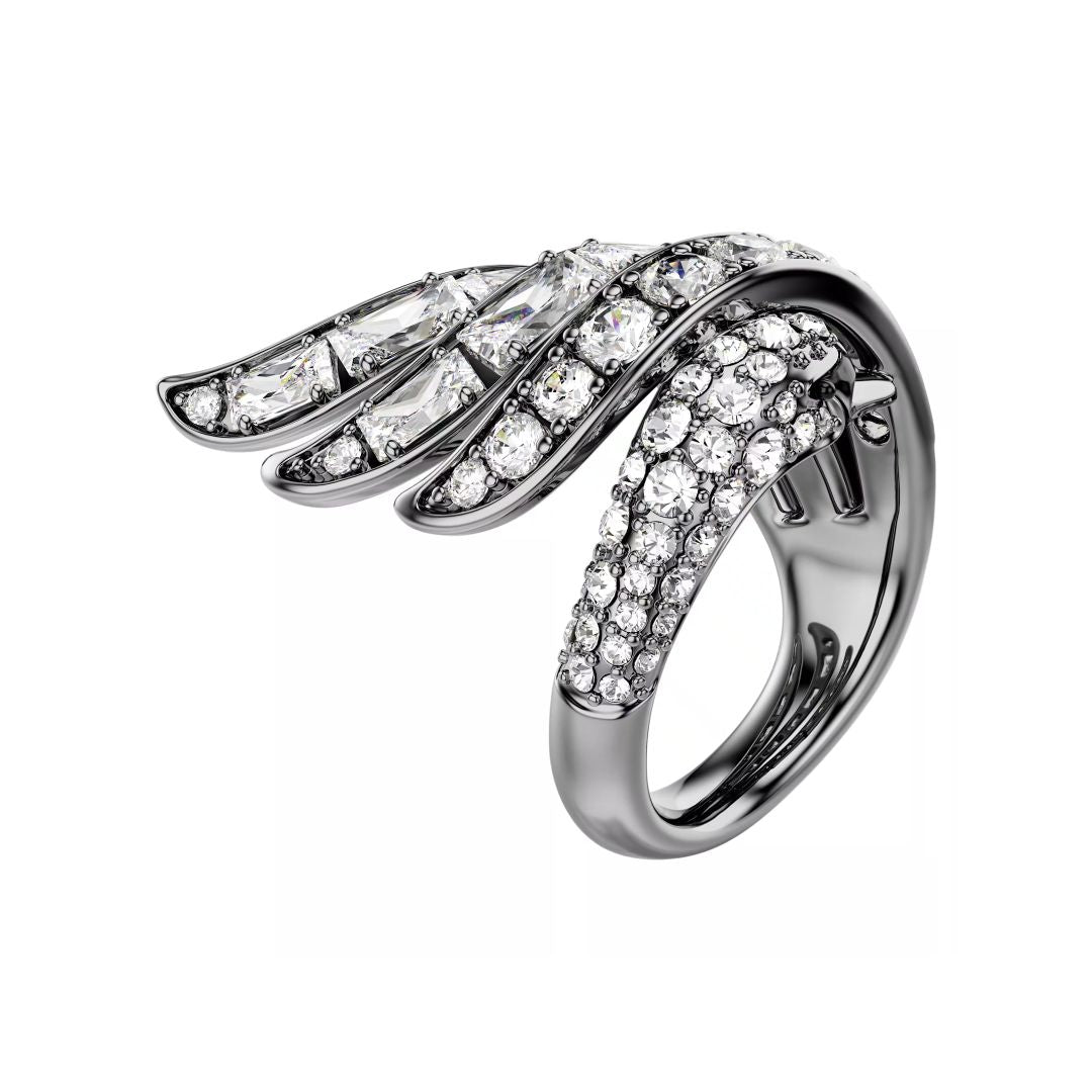 Swarovski The Vienna Collection Ring, Dark Metal with White Crystals