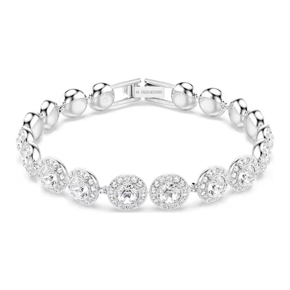 Swarovski Una Angelic Tennis rannekoru, vaalea metalli ja kirkkaat kristallit, 5682279