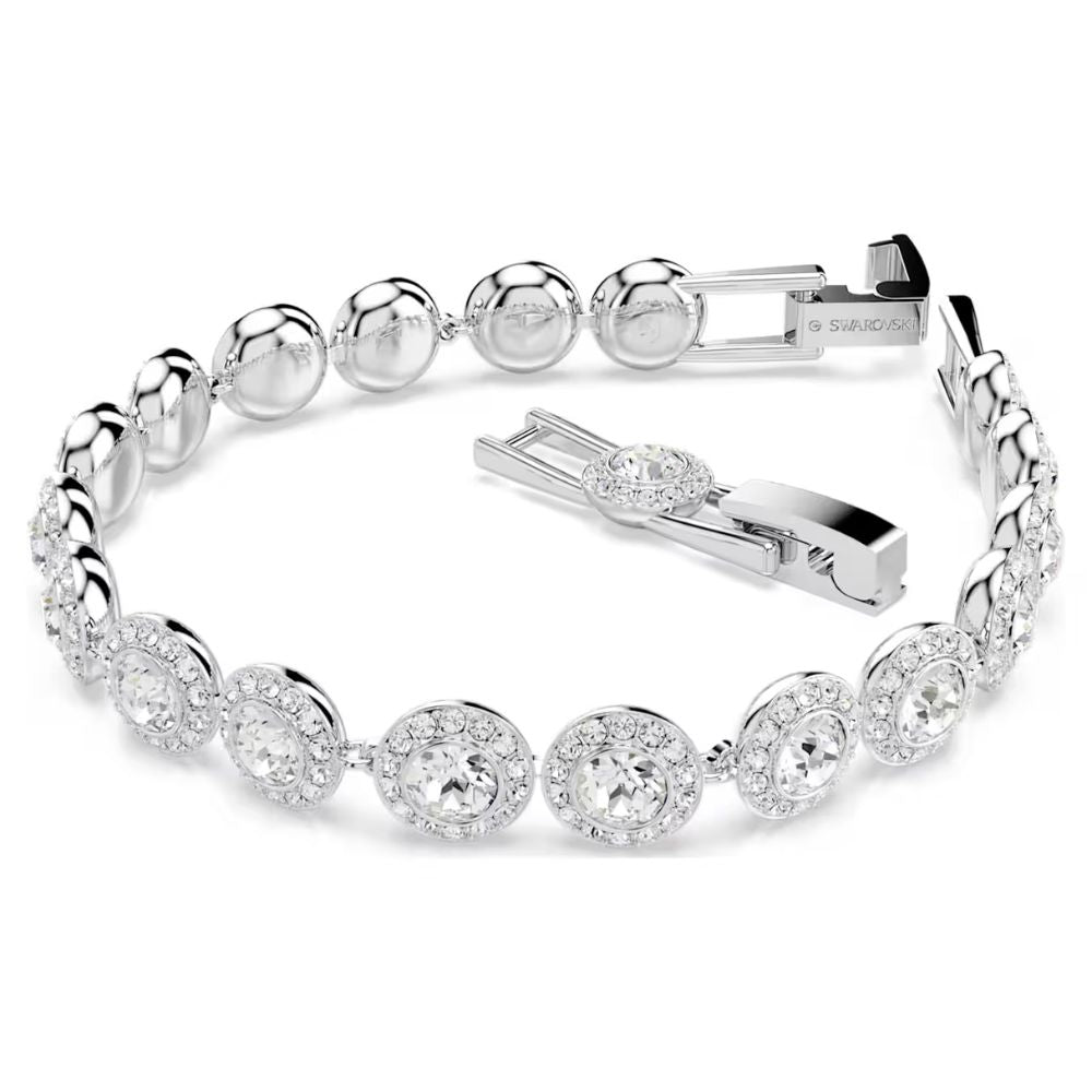 Swarovski Una Angelic Tennis rannekoru, vaalea metalli ja kirkkaat kristallit, 5682279