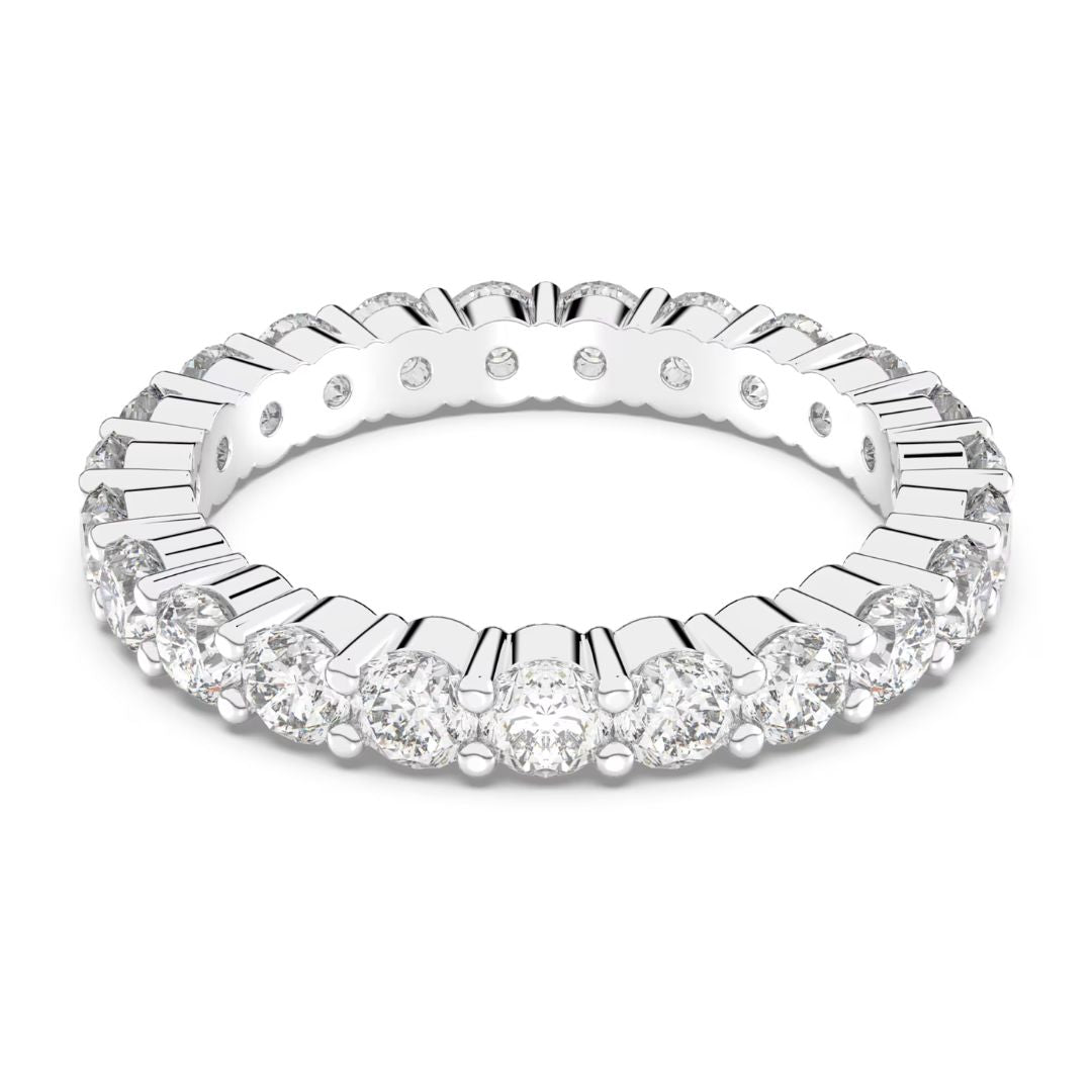Swarovski Vittore XL sormus, vaalea metalli ja kirkkaat kristallit, 5257490