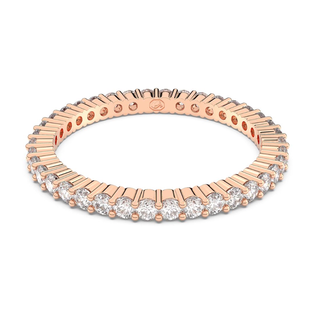 Swarovski Vittore sormus, ruusukullanväri ja kirkkaat kristallit, 5656303