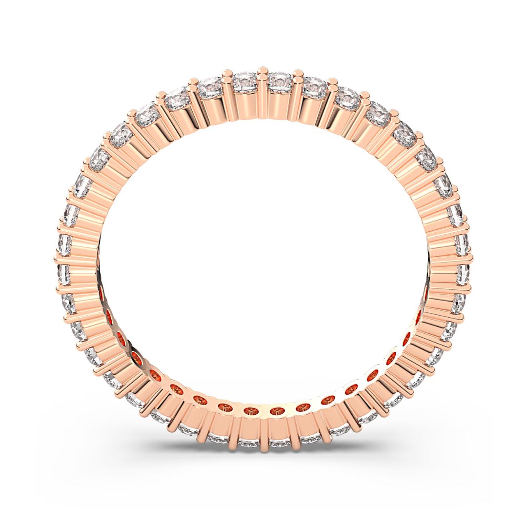 Swarovski Vittore sormus, ruusukullanväri ja kirkkaat kristallit, 5656303