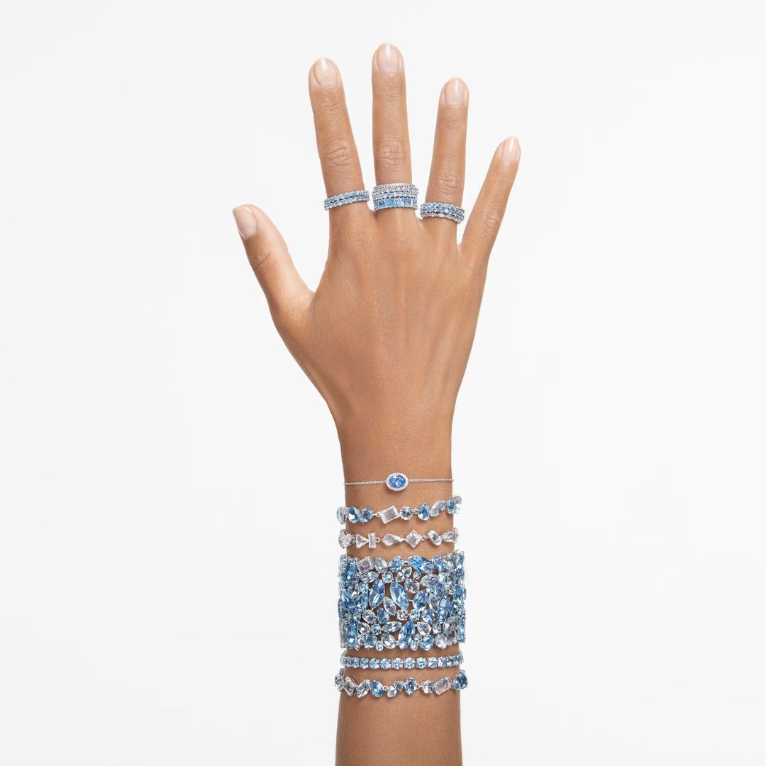Swarovski Vittore sormus, vaalea metalli ja kirkkaat kristallit, 5656299