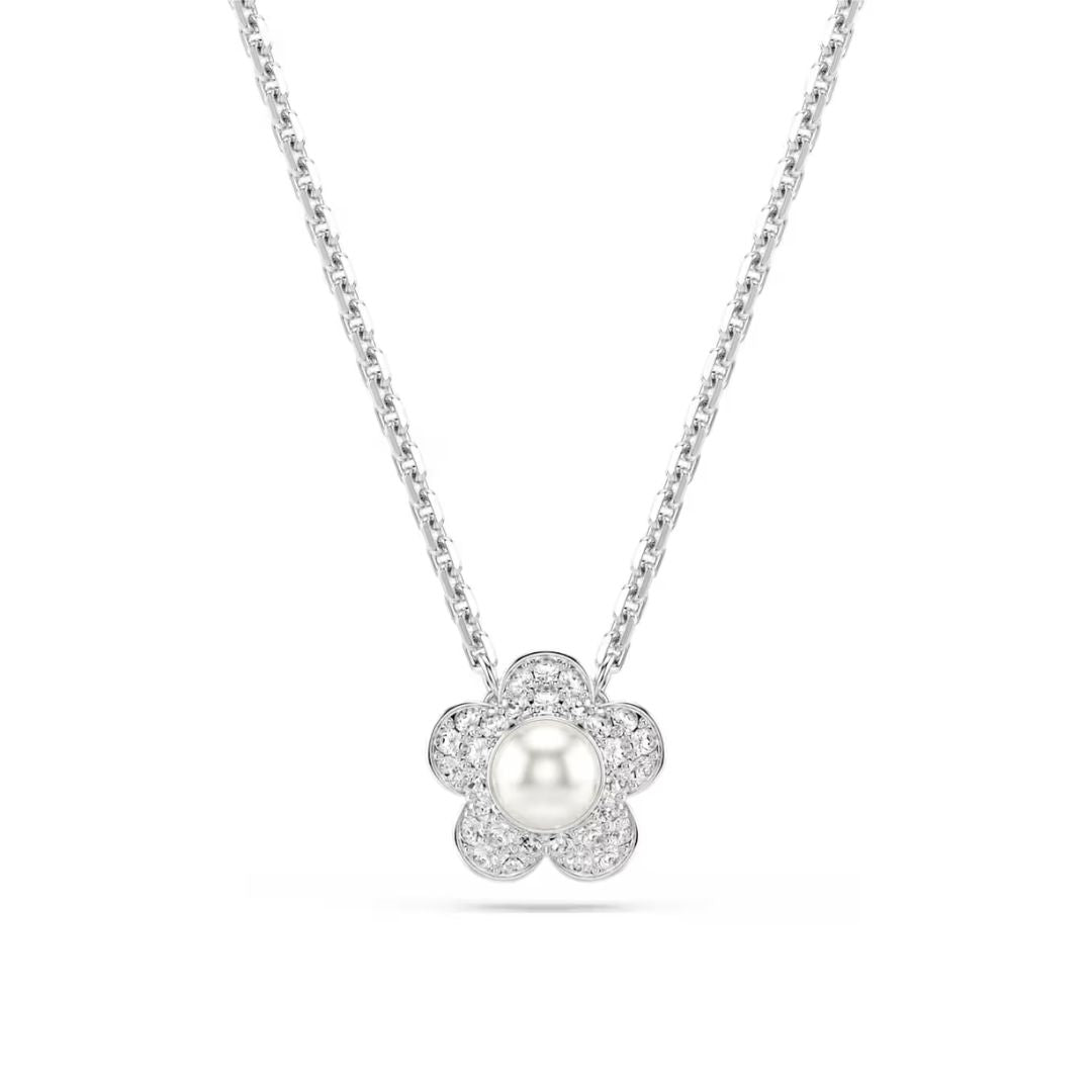 Swarovski x Ariana Grande Necklace With Flower Pendant, White Pear and