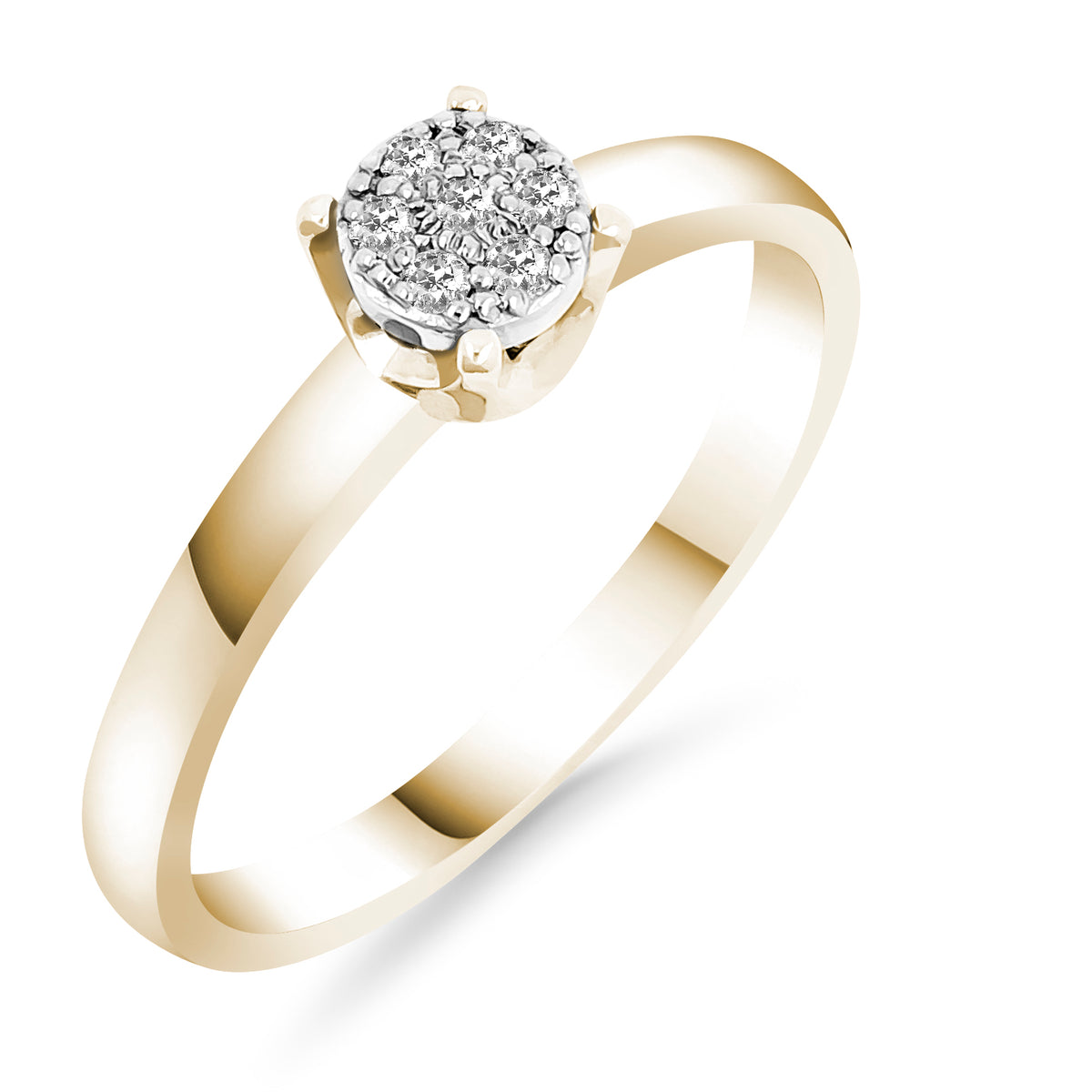 Silván timanttisormus 0,07ct, 14K keltakultaa, Silván timanttikorut - Silván - Laatukoru