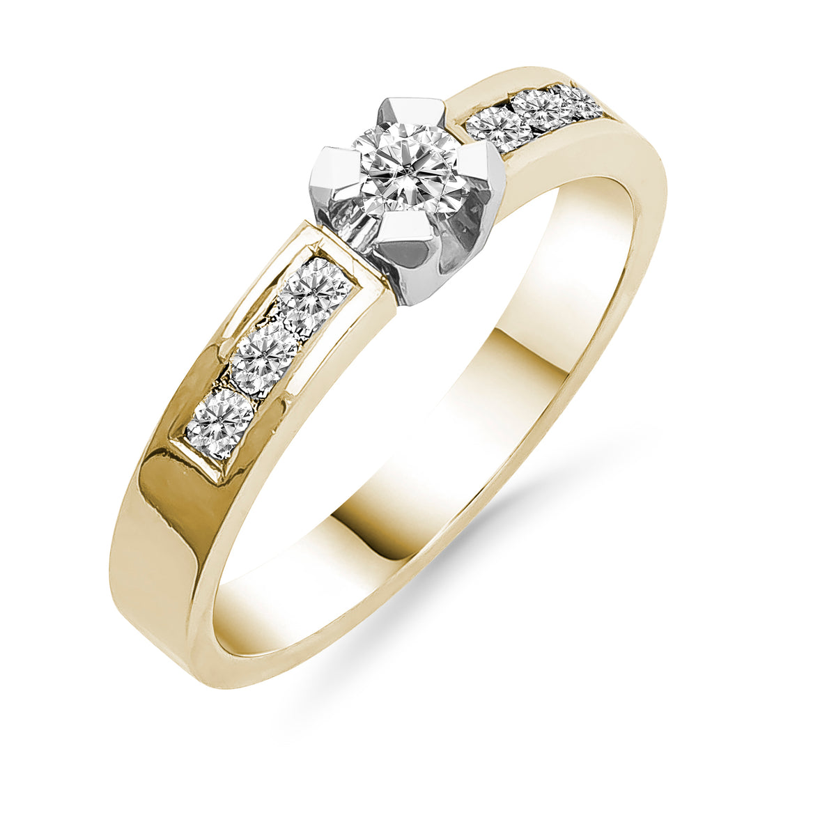 Silván timanttisormus 0,33ct, 14K keltakultaa, Silván timanttikorut - Silván - Laatukoru