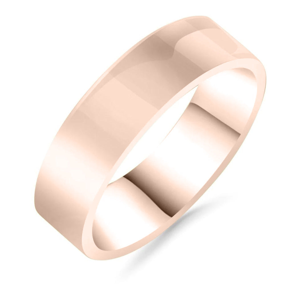 Silván kihlasormus 6mm flakka, 14K rosekultaa, Silván kihlasormukset