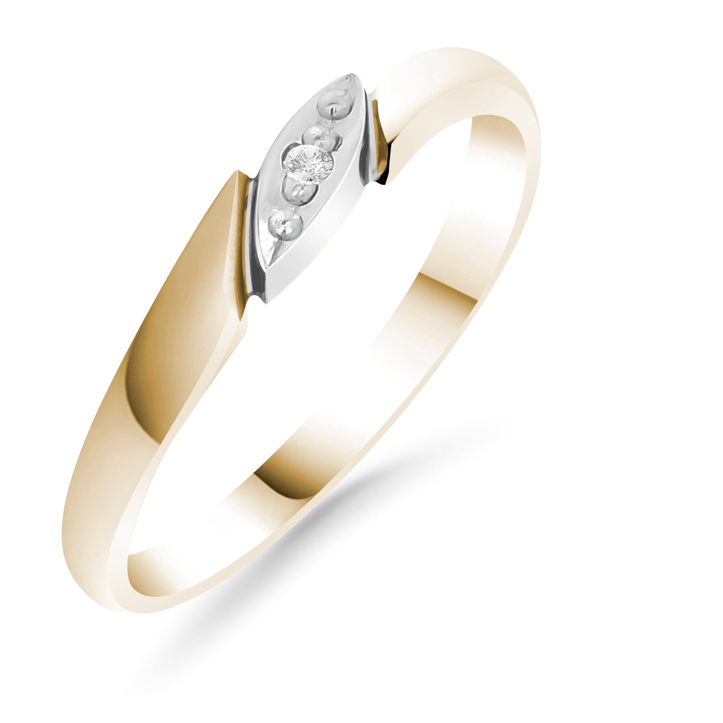Silván timanttisormus 0,01ct, 14K keltakultaa, Silván timanttikorut - Silván - Laatukoru