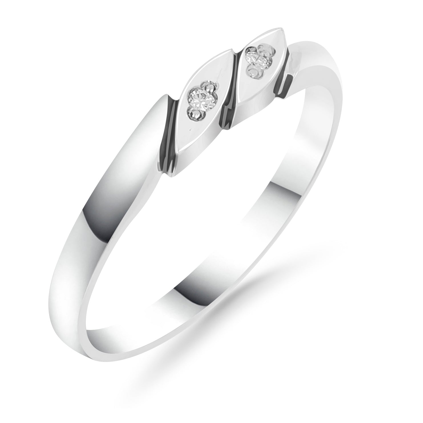Silván timanttisormus 0,02ct, 14K valkokultaa, Silván timanttikorut - Silván - Laatukoru