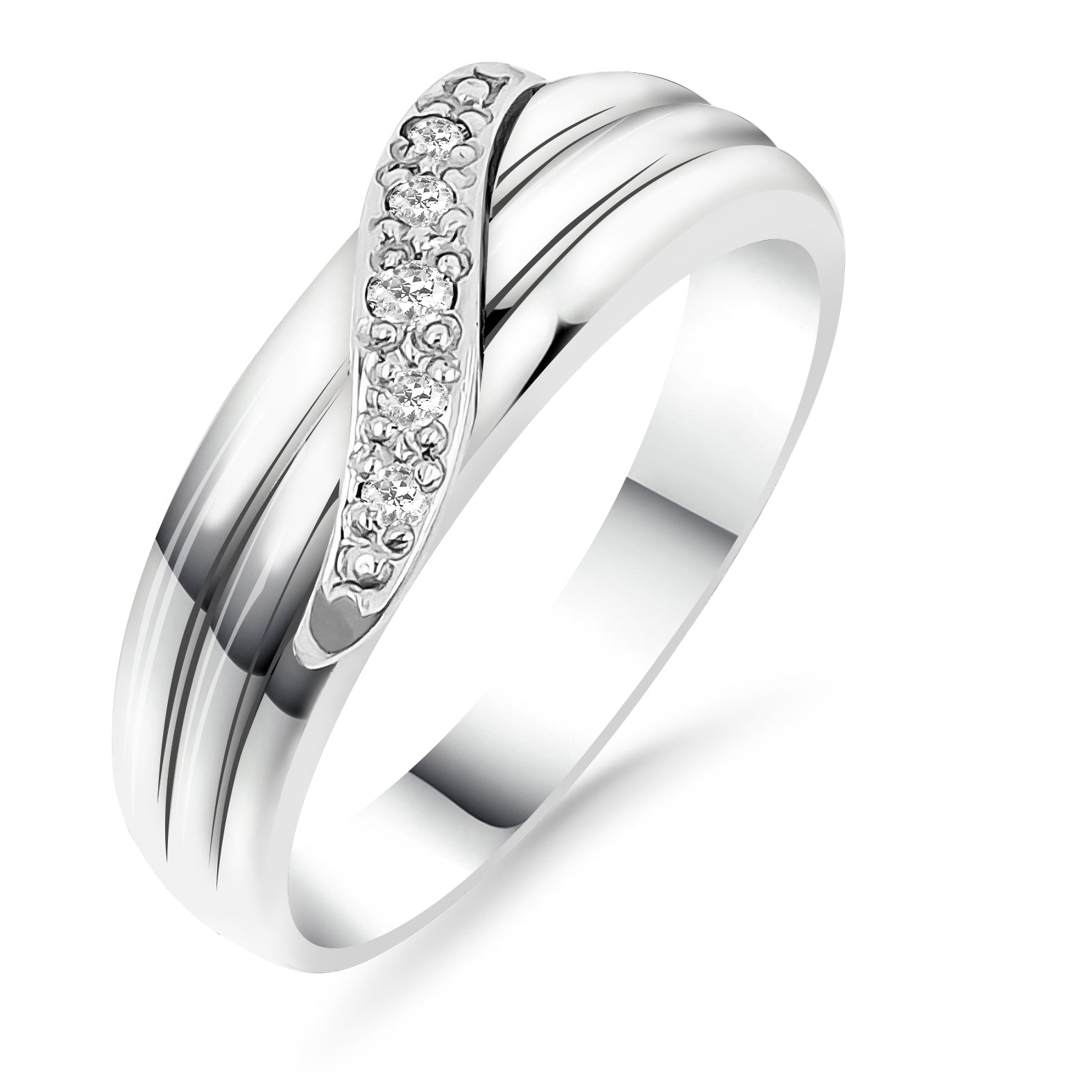 Silván timanttisormus 0,06ct, 14K valkokultaa, Silván timanttikorut - Silván - Laatukoru