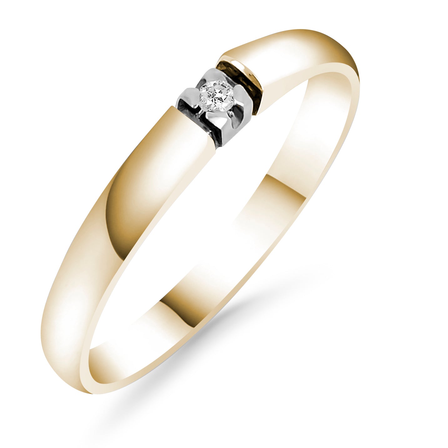 Silván timanttisormus 0,02ct, 14K keltakultaa, Silván timanttikorut - Silván - Laatukoru