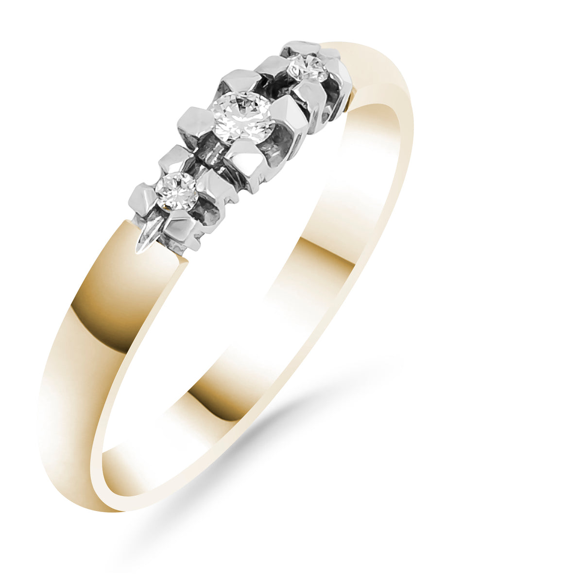 Silván timanttisormus 0,09ct, 14K keltakultaa, Silván timanttikorut - Silván - Laatukoru