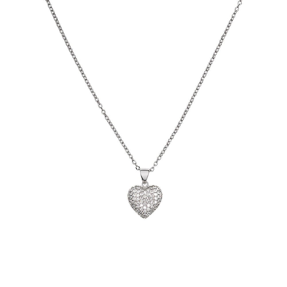 Hopeinen sydänriipus lahjapakkauksessa - Laatukoru - Laatukoru