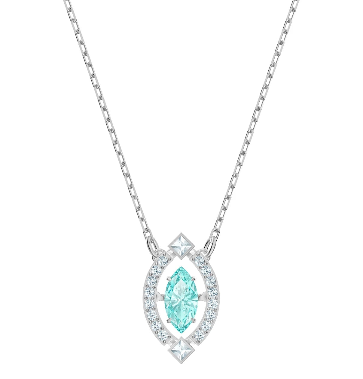 Swarovski Sparkling Dance necklace, aquamarine - Main Image