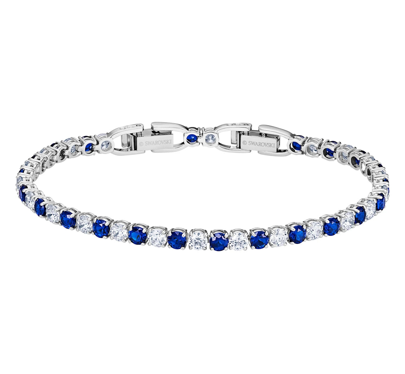 Swarovski Tennis Deluxe crystal bracelet, dark blue