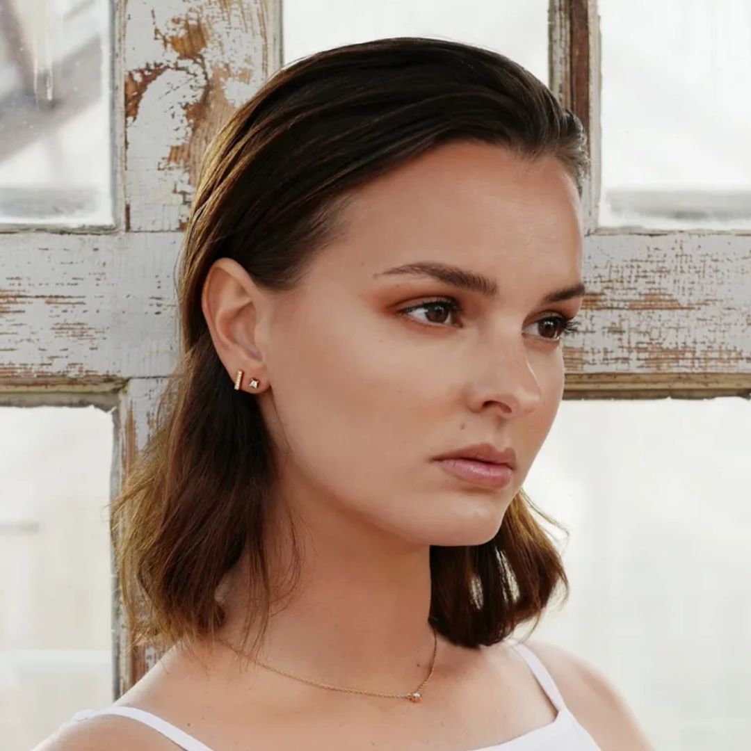 Efva Attling Dolce Vita Princess korvakorut, keltakultaa timanteilla