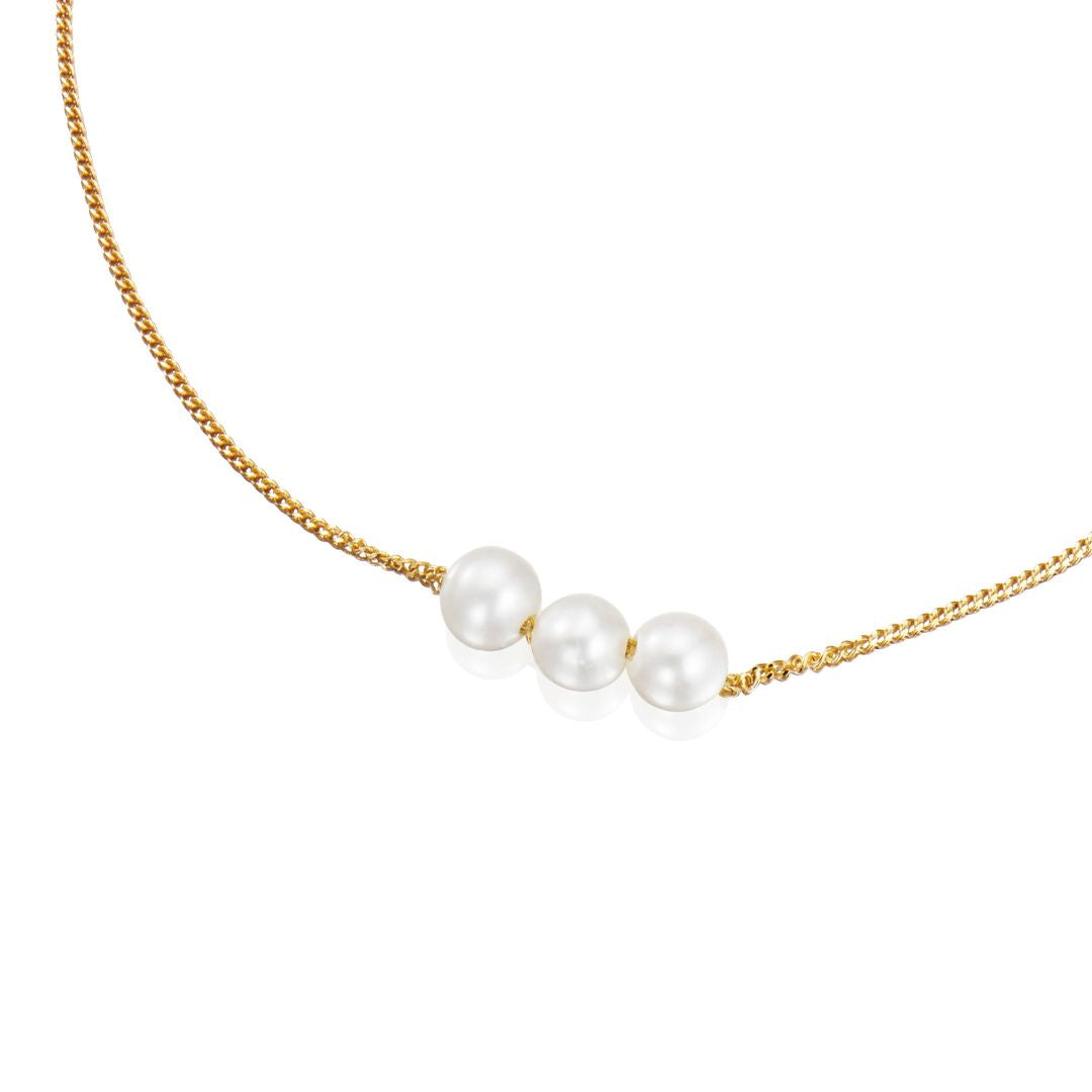 Efva Attling My little pearl rannekoru, keltakultaa makeanvedenhelmillä