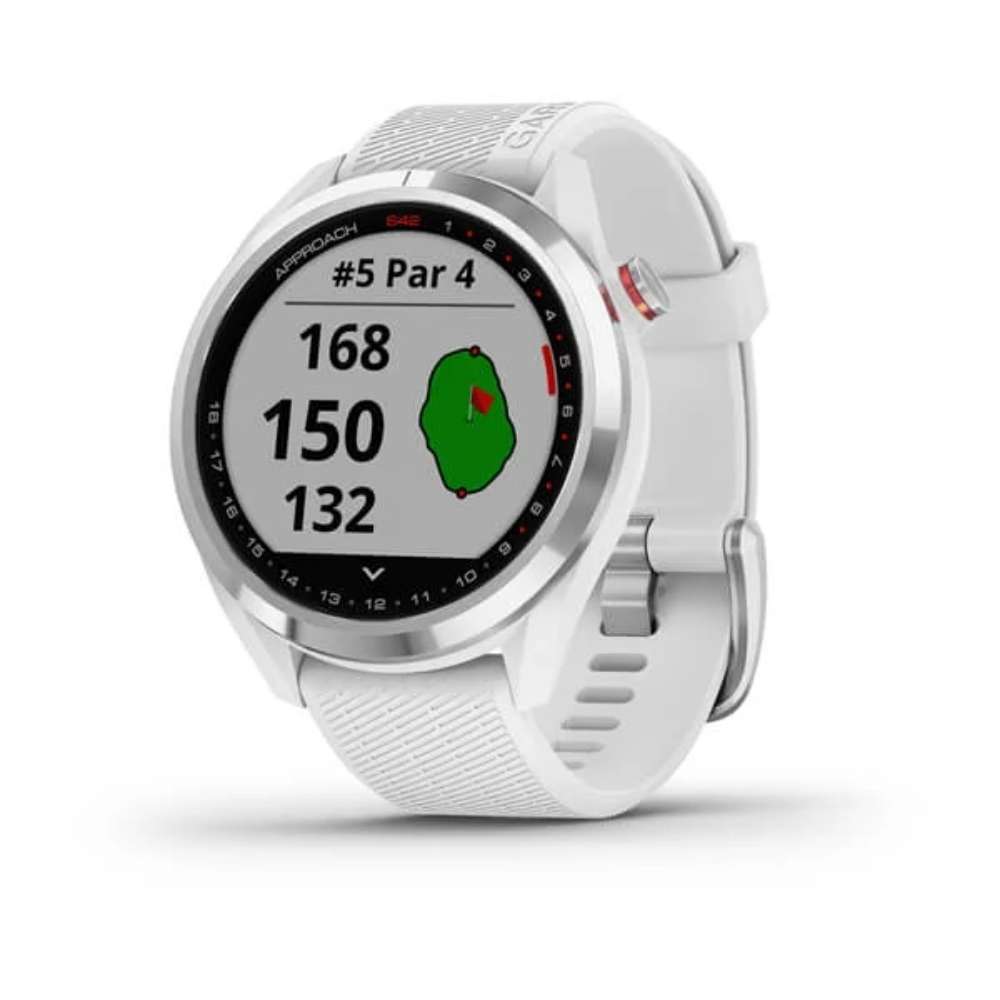 Garmin Approach S42 Silver White GPS Golf Watch 010 02572 01