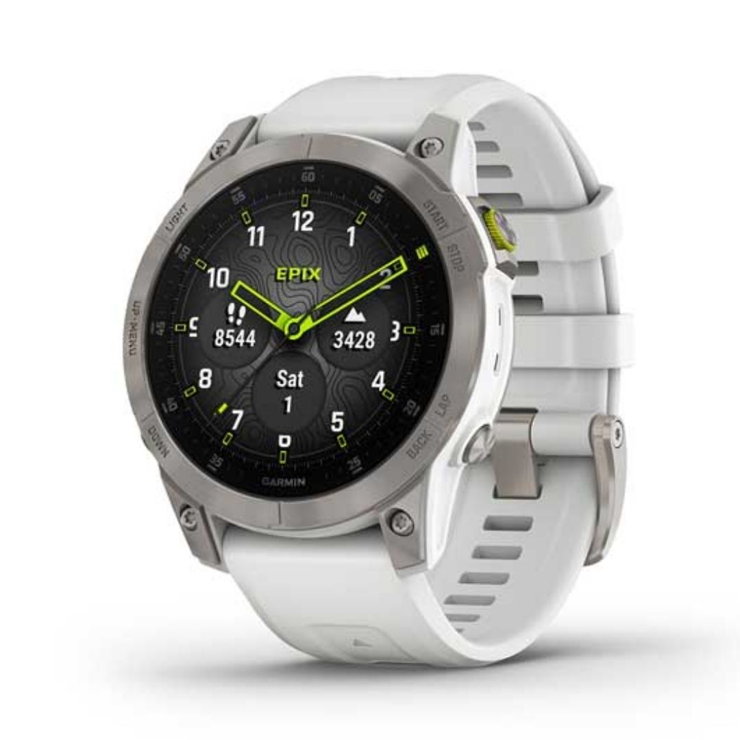 Garmin Epix Gen 2 Sapphire White and Titanium, Amoled GPS Smartwatch 0