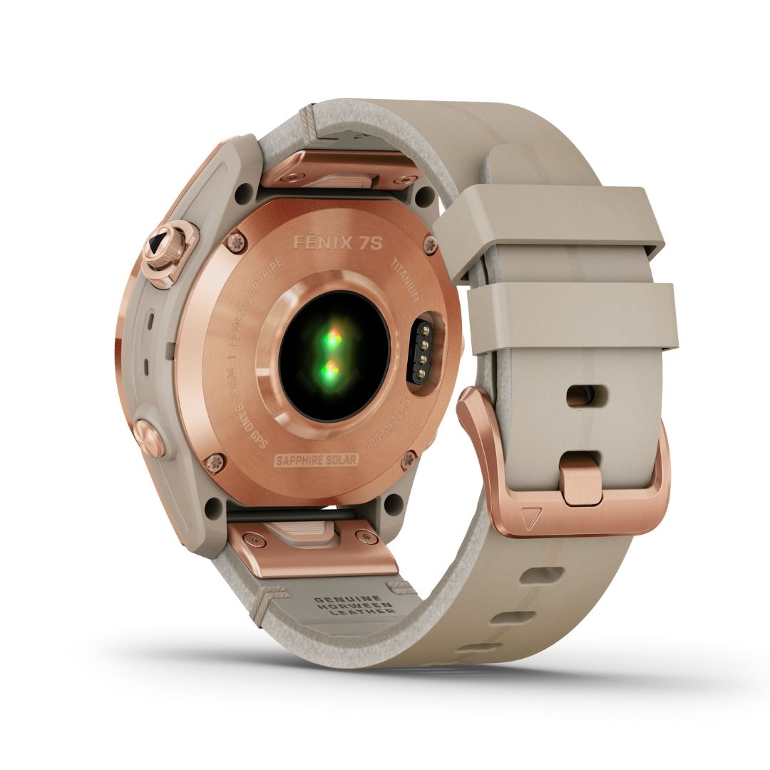 Garmin Fēnix 7S Sapphire Solar 42 mm ruusukulta ja kalkkikivi, multisport-GPS-kello 010-02539-35