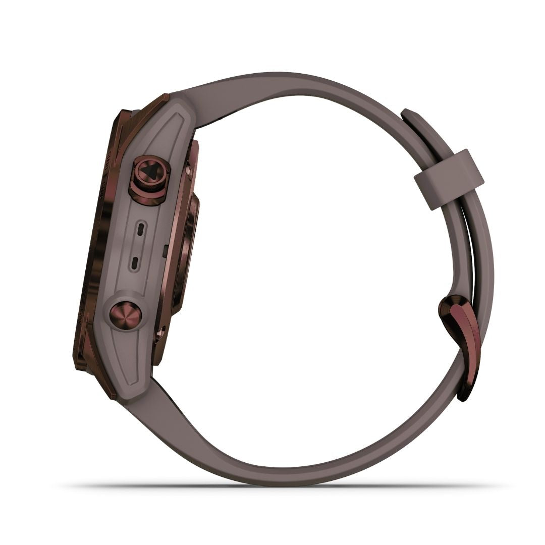 Garmin Fenix 7S Sapphire Solar 42 mm pronssi ja harmaa, multisport-GPS-kello 010-02539-29