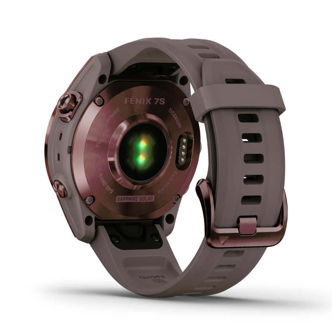 Garmin Fenix 7S Sapphire Solar 42 mm pronssi ja harmaa, multisport-GPS-kello 010-02539-29