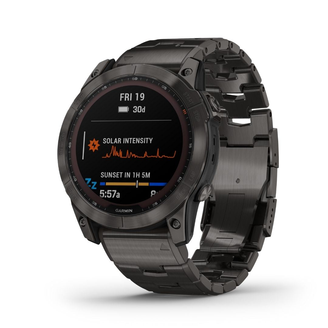 Garmin Fenix 7X Sapphire Solar 51 mm hiilenharmaa, multisport-GPS-kello 010-02541-27