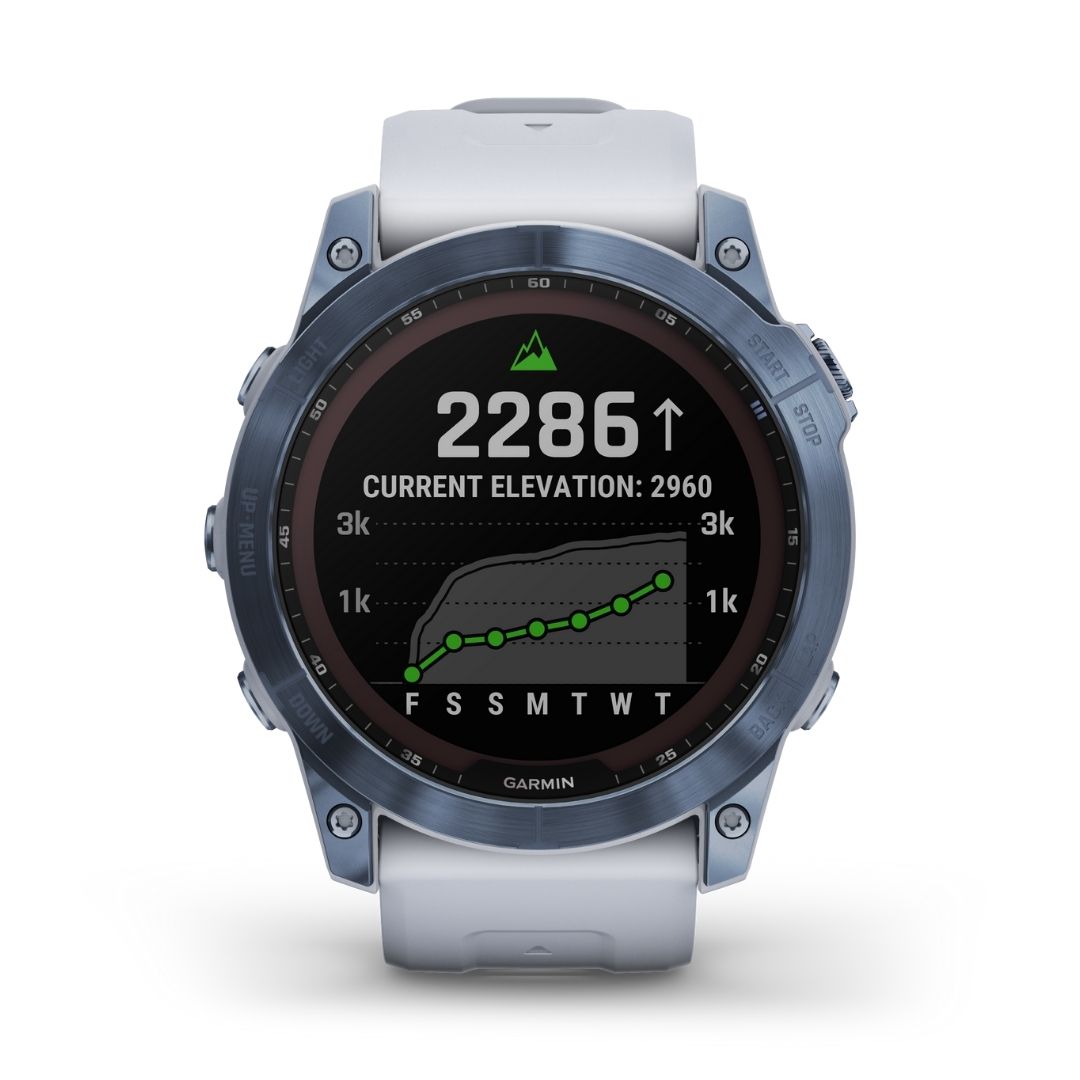 Garmin Fenix 7X Sapphire Solar 51 mm vaaleansininen ja vaaleanharmaa, multisport-GPS-kello 010-02541-15