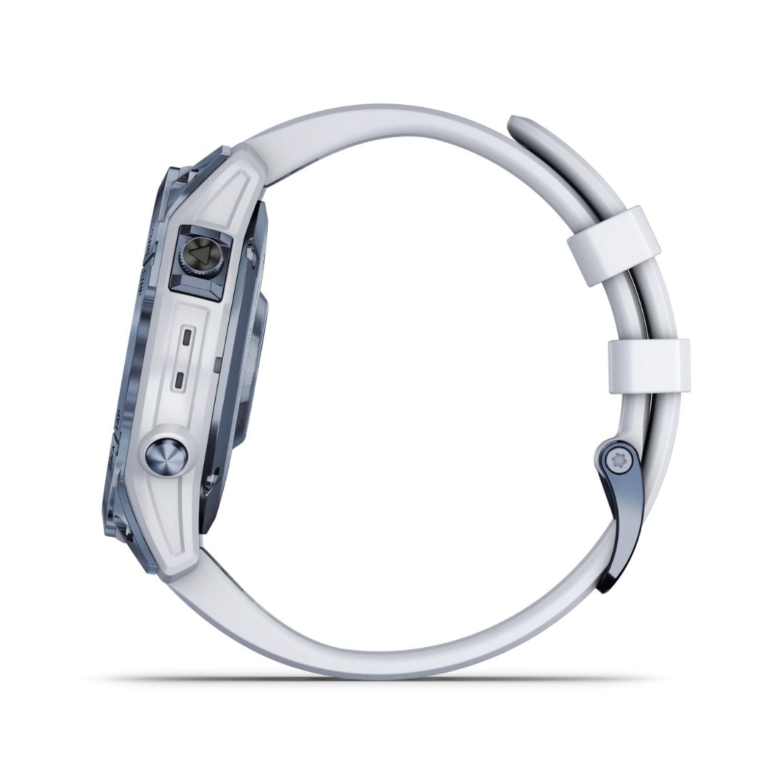 Garmin Fenix 7 Sapphire Solar 47 mm vaaleansininen ja vaaleanharmaa, multisport-GPS-kello 010-02540-25