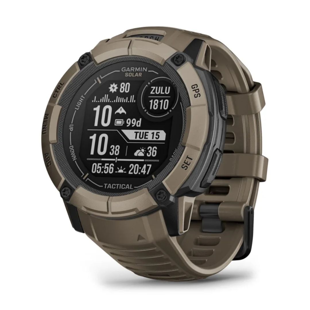 Garmin Instinct 2X Solar, Tactical Edition, ruskea, GPS-älykello 010-02805-02