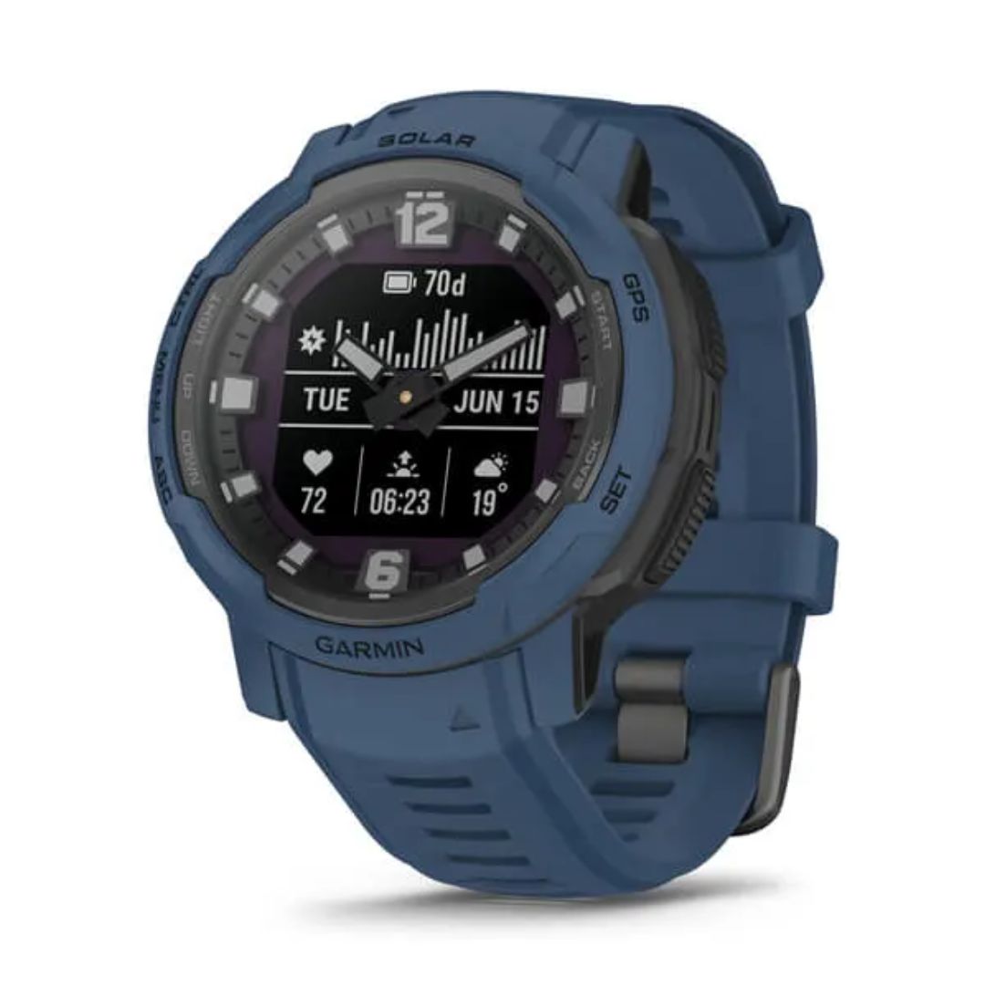 Garmin Instinct Crossover Solar, Tidal Blue, GPS-hybridiälykello 010-02730-02