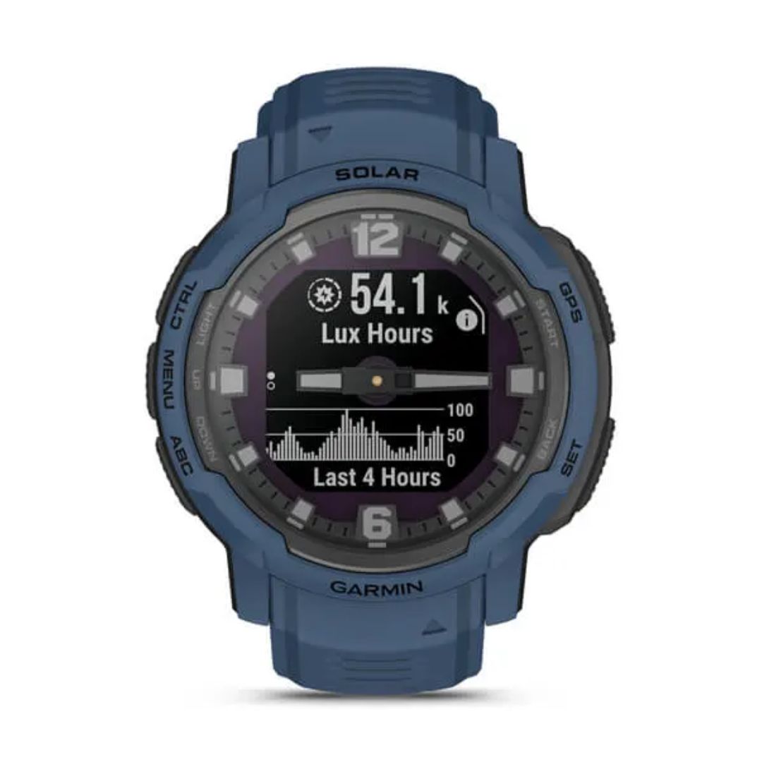 Garmin Instinct Crossover Solar, Tidal Blue, GPS-hybridiälykello 010-02730-02