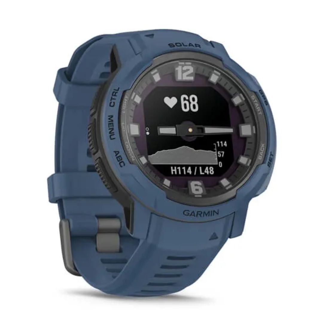 Garmin Instinct Crossover Solar, Tidal Blue, GPS-hybridiälykello 010-02730-02