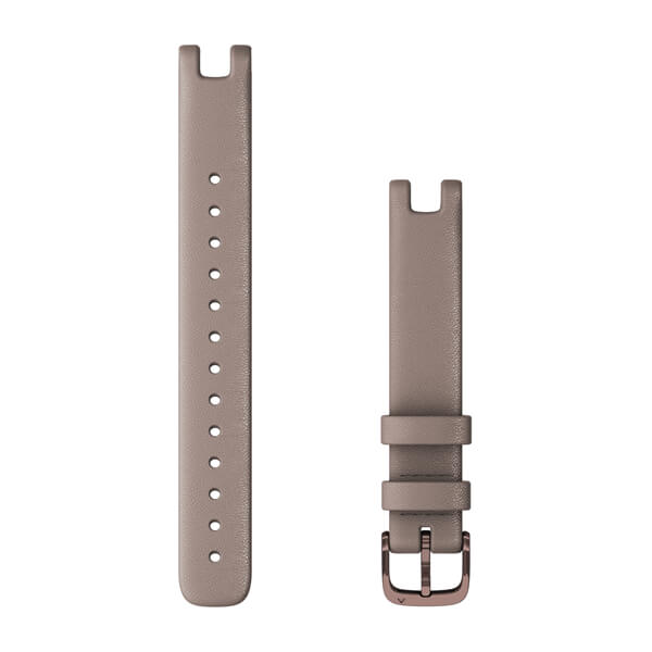 Garmin Lily 14mm ranneke, harmaanlila italialainen nahka ja tumma pronssi kiinnitysosat - Garmin - Laatukoru