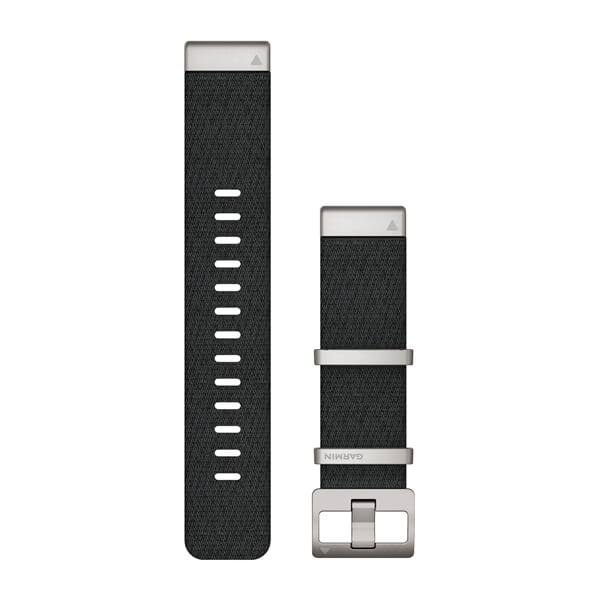 Garmin QuickFit 22mm ranneke, jakardikudottu musta nailon 010-12738-21 - Garmin - Laatukoru