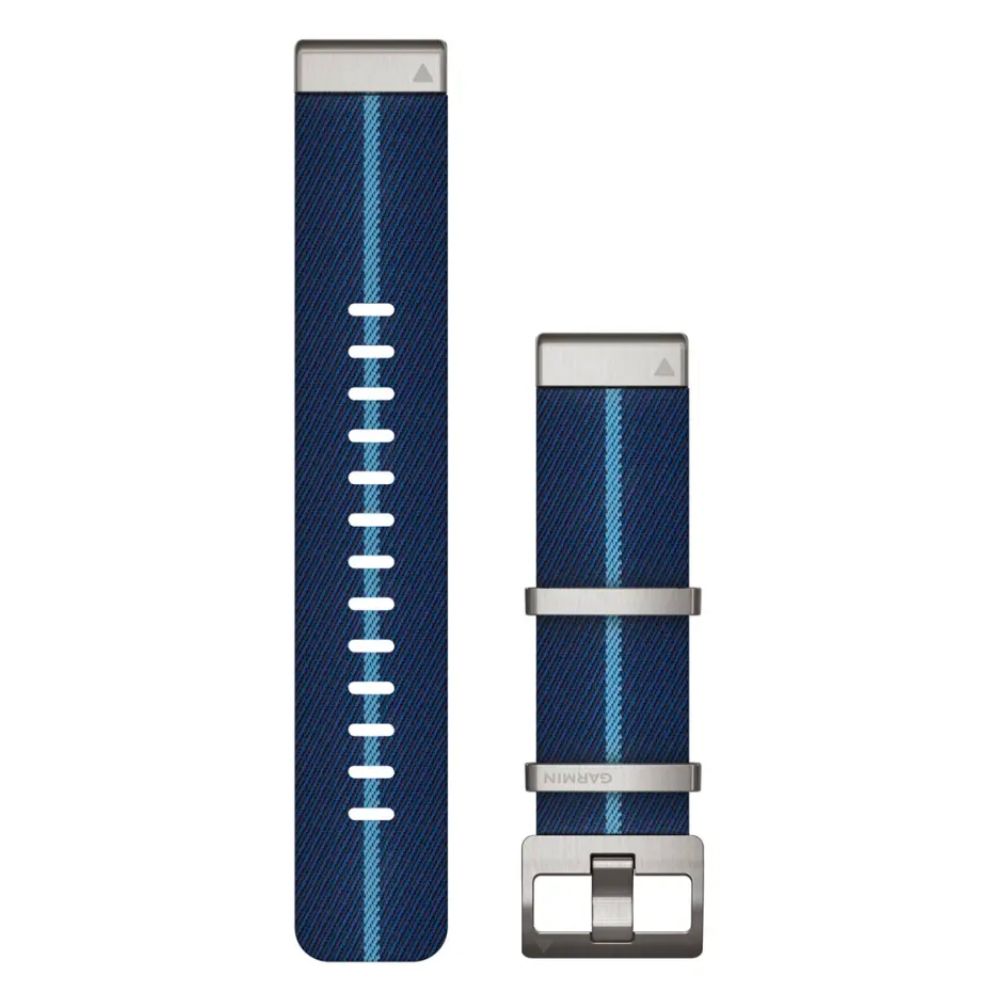 Garmin QuickFit 22mm ranneke, jakardikudottu nailon, indigonsininen 010-13225-10