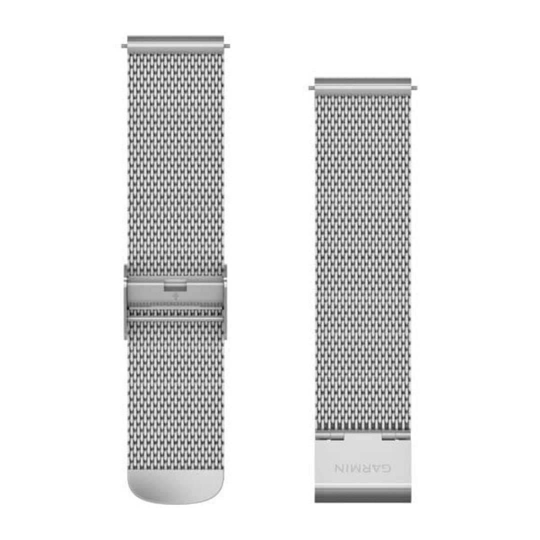 Garmin Quick release -mesh-ranneke 20mm, pikakiinnitys, hopeanvärinen, 010-12924-23