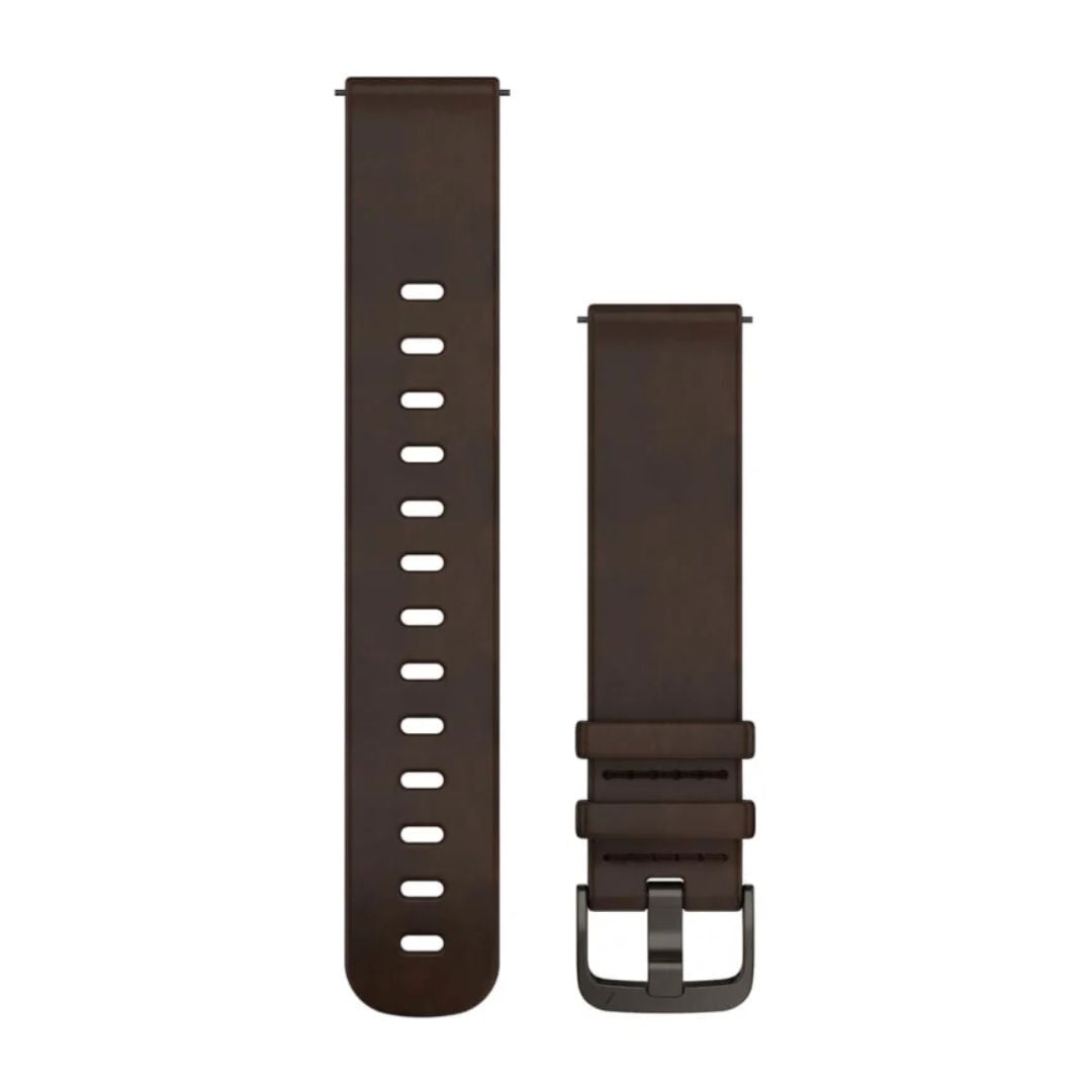 Garmin Quick Release Dark Brown Leather with Slate Hardware 010 12932